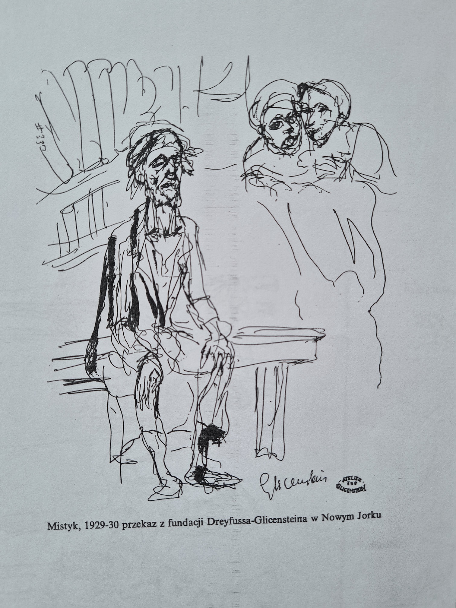 Henryk Glicenstein, Mistyk, rysunek, 1929-30,przekaz z fundacji Dreyfussa-Glicensteina w Nowym Jorku.